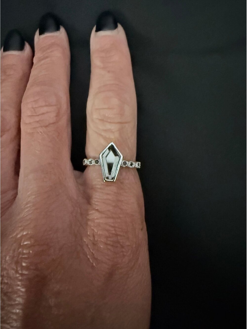 Fragrant Jewels Black Coffin Ring